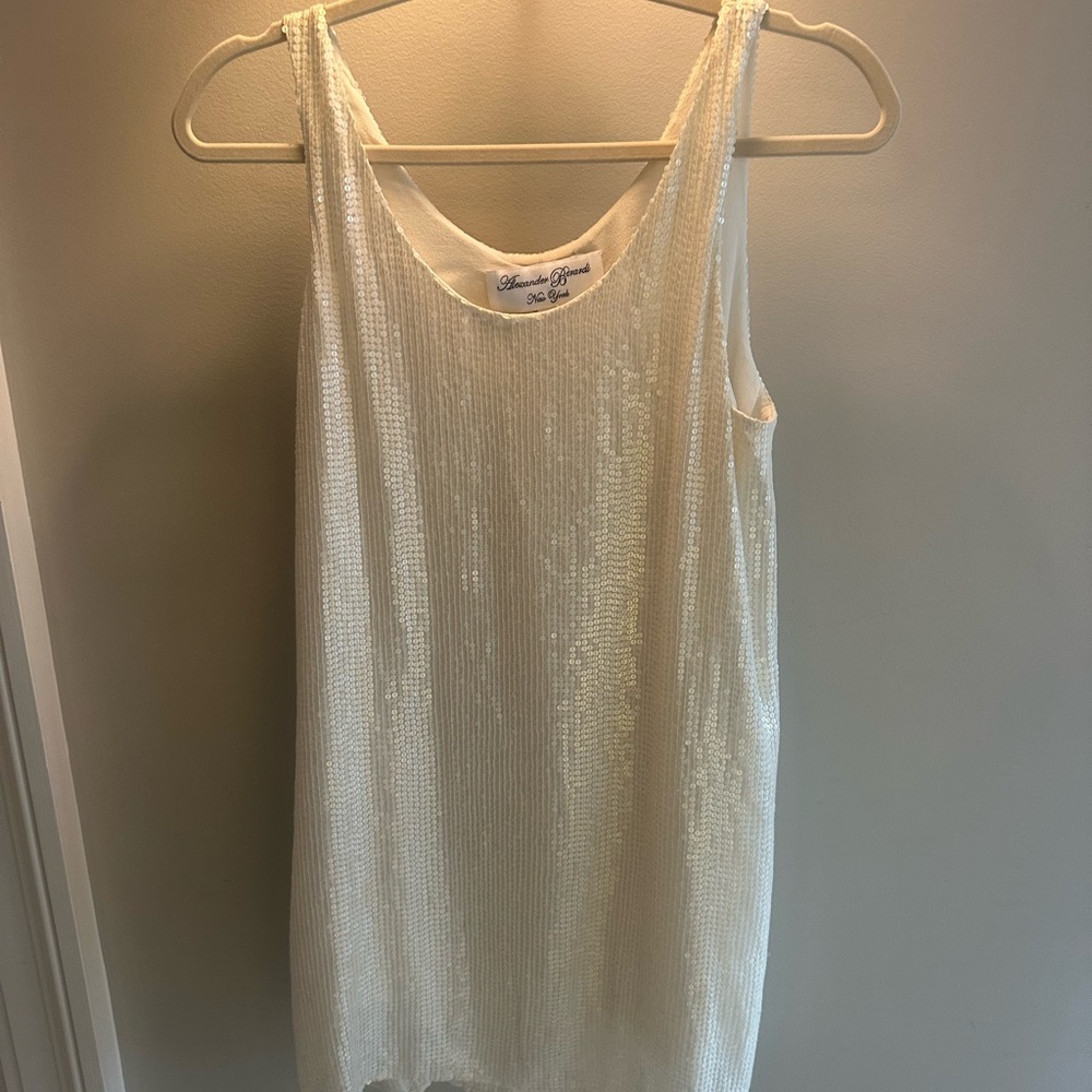 White Sequin Dress Mini